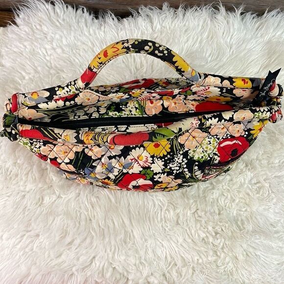 VERA BRADLEY Poppy Fields Retired Design Quilted Floral Handbag Satchel Tote Pur - Picture 6 of 15
